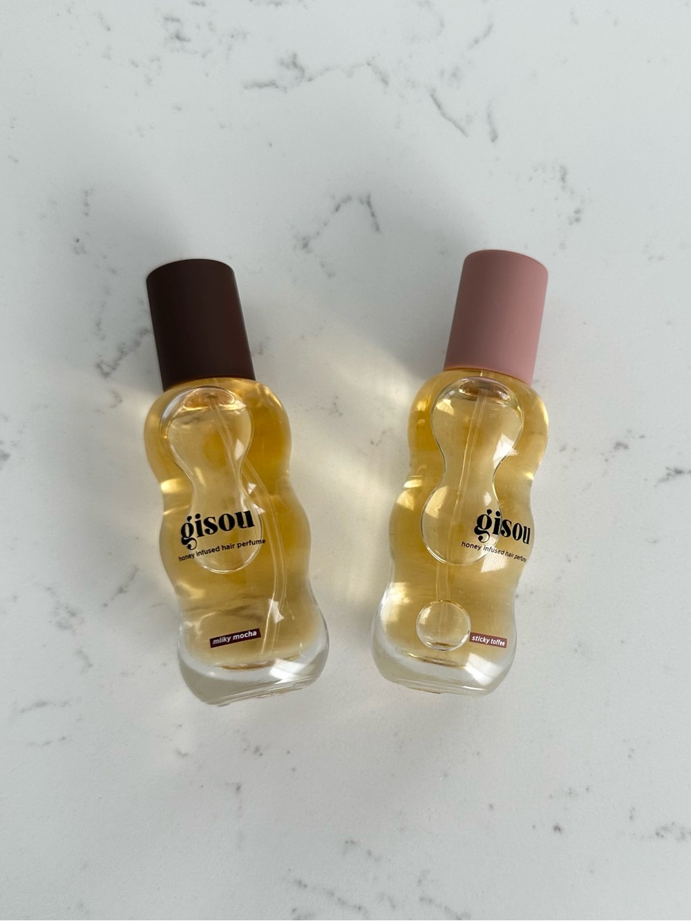 Gisou NEW Mini Honey Infused Sticky Toffee and Milky Mocha Hair Perfume